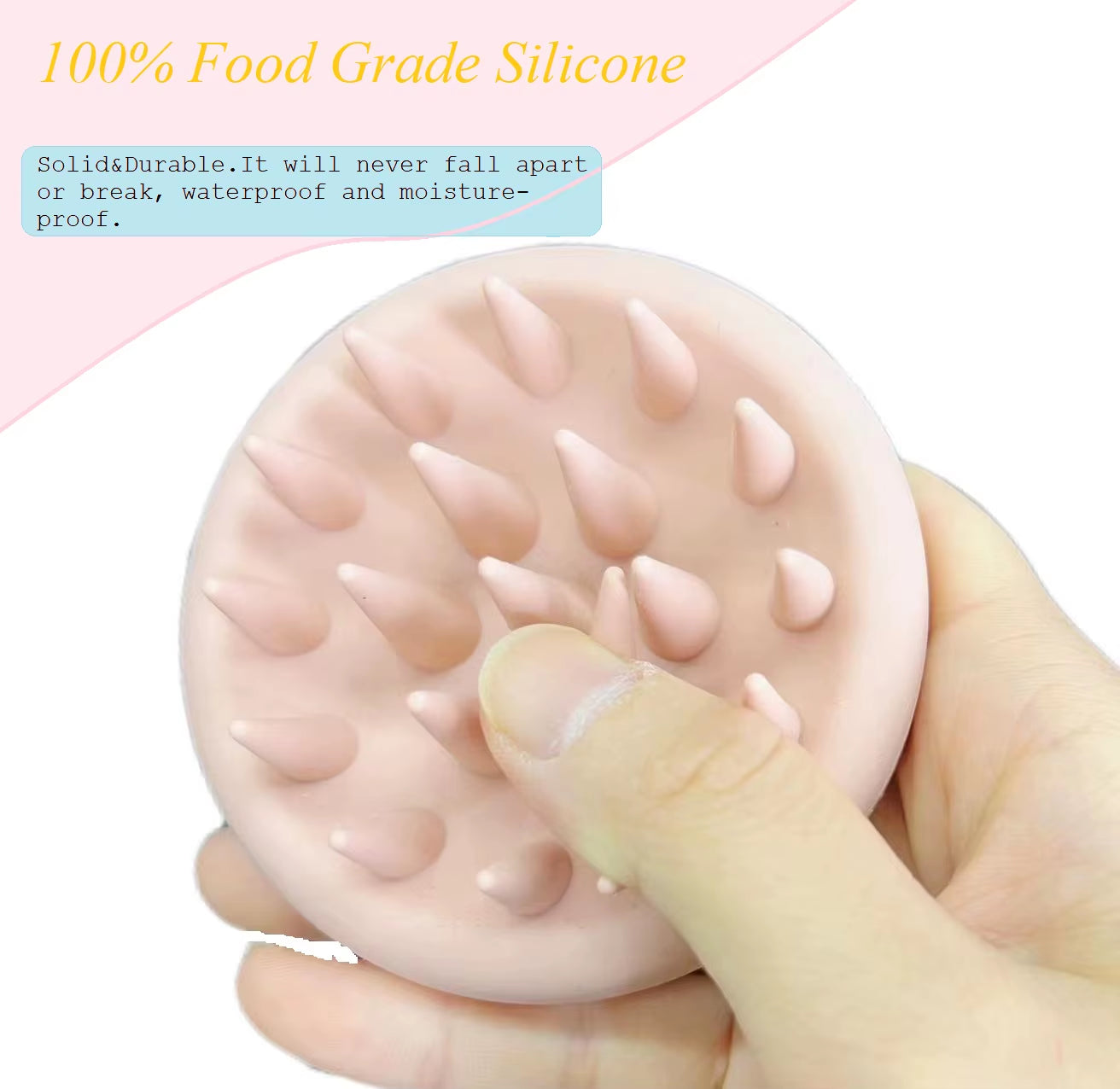 Customize Silicone Scalp Hair Brush Massage Scalp Shampoo Brush