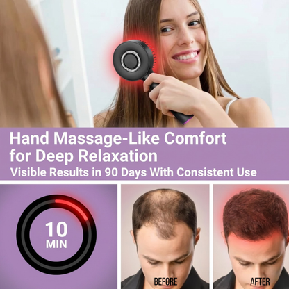 NuvaBrush - Scalp Massager, Hair Growth Comb & Oil Applicator | 3-in-1 Detangling Brush for Thicker, Healthier-Looking Hair 2.0