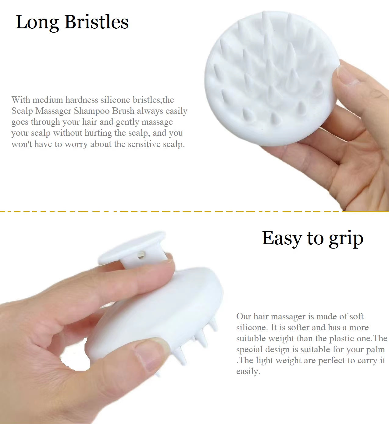 Customize Silicone Scalp Hair Brush Massage Scalp Shampoo Brush