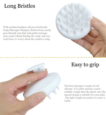 Customize Silicone Scalp Hair Brush Massage Scalp Shampoo Brush